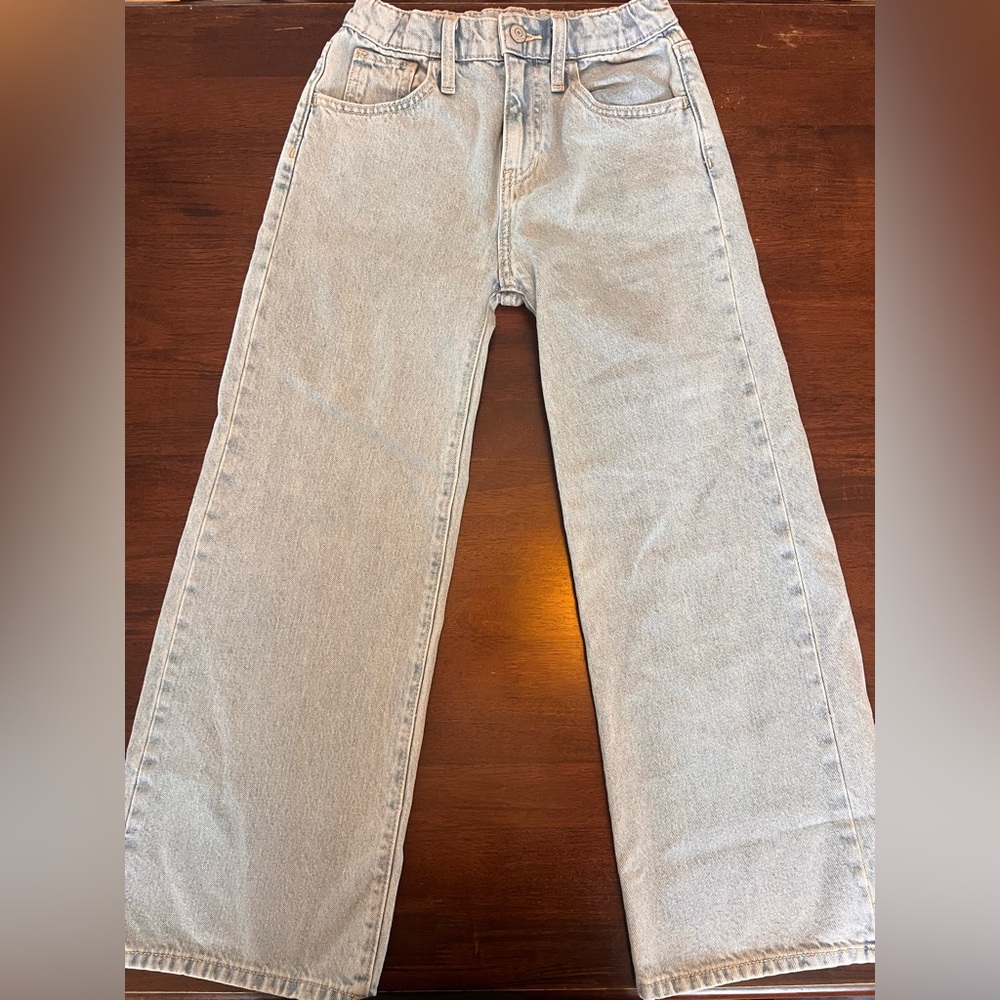Old Navy High Rise Baggy Wide Leg Light Wash Denim Jeans
